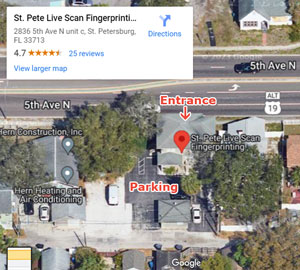 Satellite Photo of St. Pete Live Scan Fingerprinting Location
