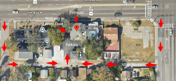 Satellite Photo of St. Pete Live Scan Fingerprinting Location